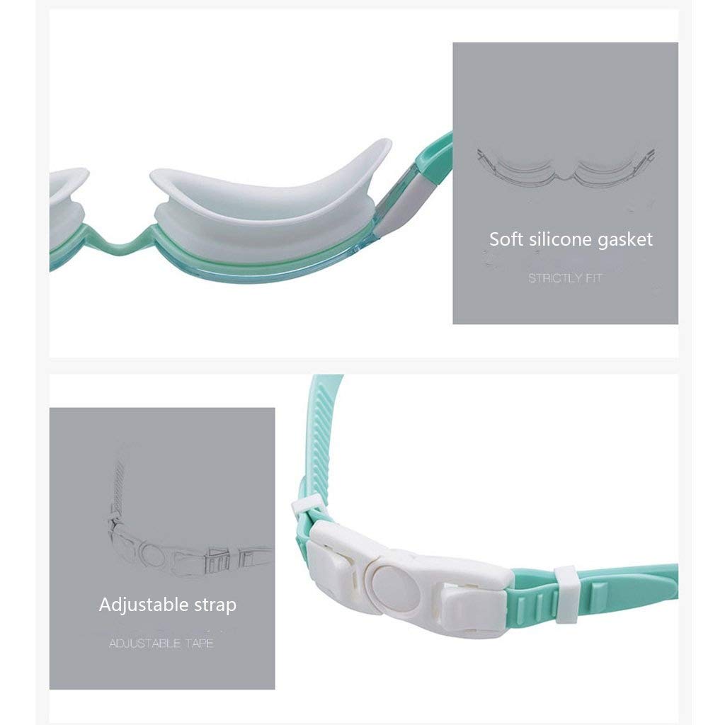 Occhialini da Nuoto, Protezione antiappannamento/UV Lenti Trasparenti for Occhiali da Vista Unisex for Uomo e Donna Occhialini da Nuoto for Interni(3-Pack)