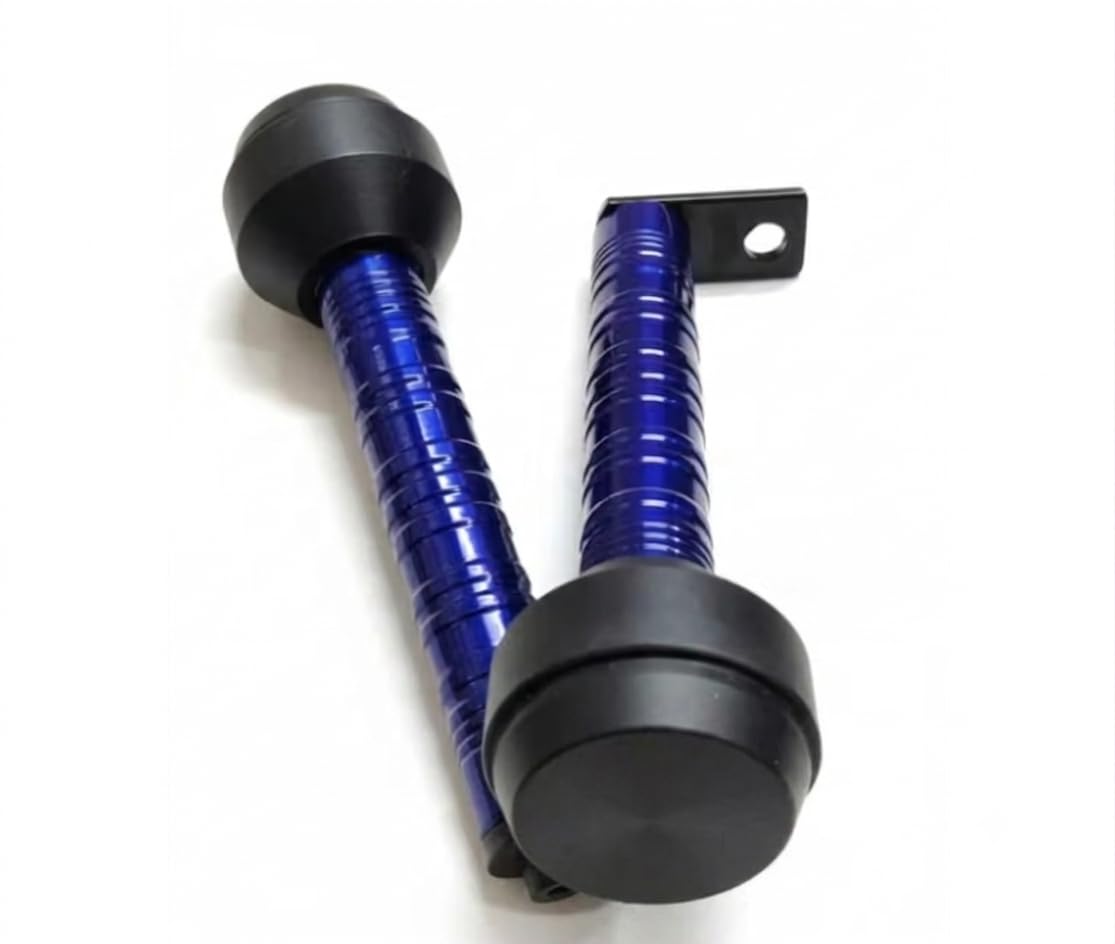 Frame Slider compatible with Yamaha R15 V4 and MT 15, Blue | Crash Protection, Blue Anodised Finish, Bolt-On Mounting, Black End Caps, Pair of 2-image-49