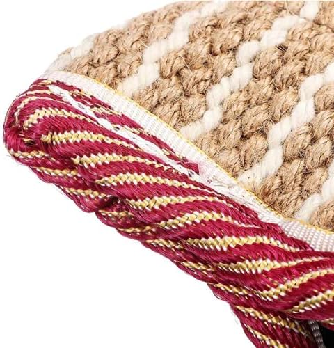 JINXING Jzenzero Jute/Linen Dog Bite Wedge Bite Pillow with 3 Handles Tug Training Toy