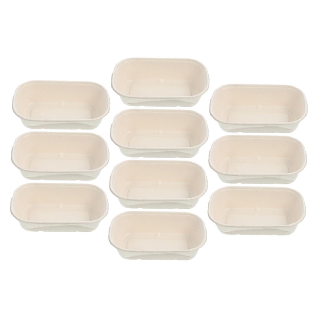 CIYODO Pet Feeding Bowl Set 10 Pcs Integrated Water and Food Bowl Straw Pulp Material Convenient
