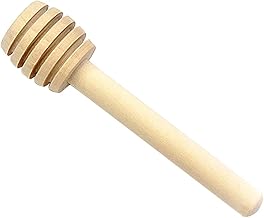 luosh Pegador de mel, bastões de colher de mel de madeira para mexer com haste de mexer e mexer com cabo longo