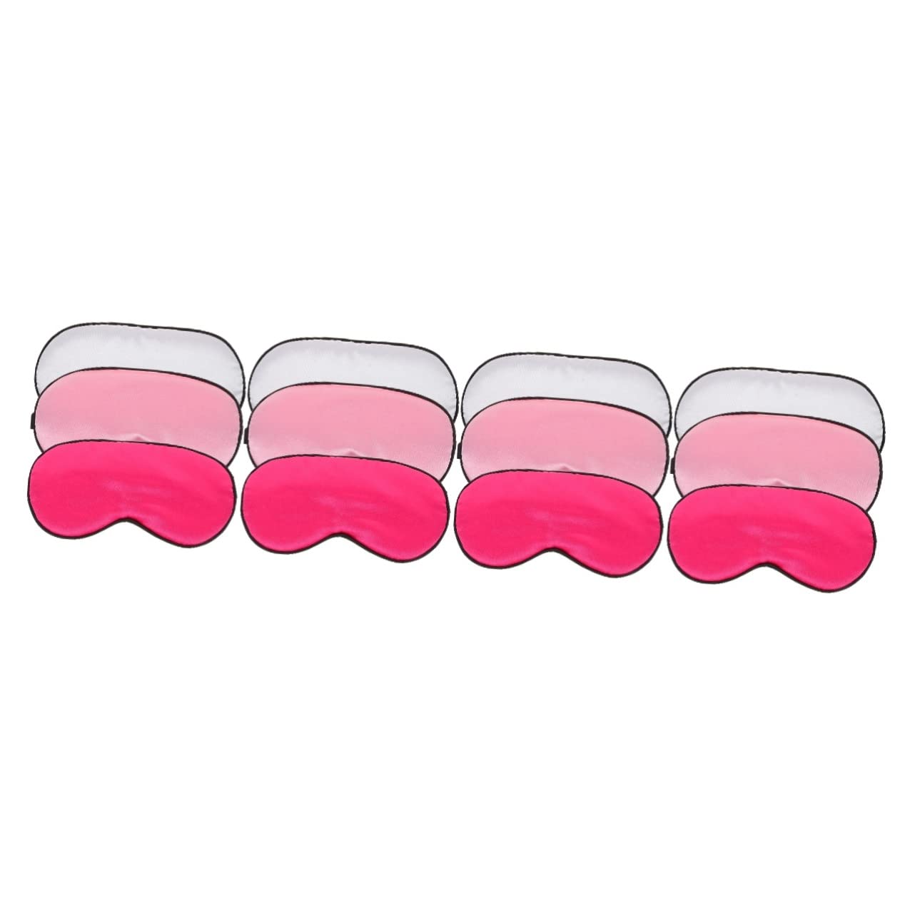 FRCOLOR 12pezzi Maschera Per Occhi Seta Artificiale Leggera Per Dormire Viaggi e Relax Colori e Protezione Totale Dalla Luce