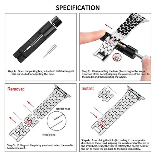 DEALELE Cinturino Compatibile con iWatch 42mm 44mm...