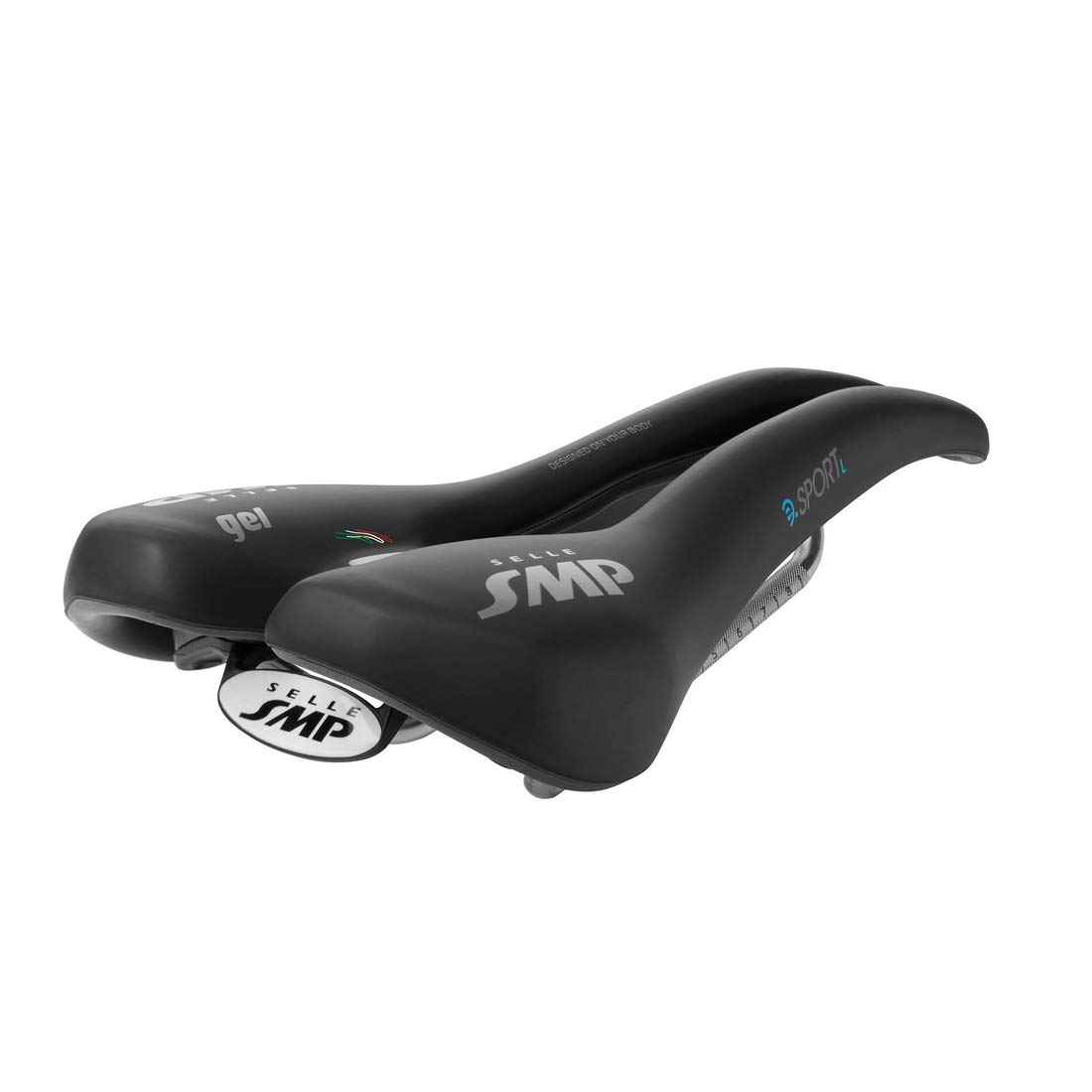 Selle SMP E-Sport Large Gel - Sella unisex, 279 x 146 mm, 380 g, colore: Nero