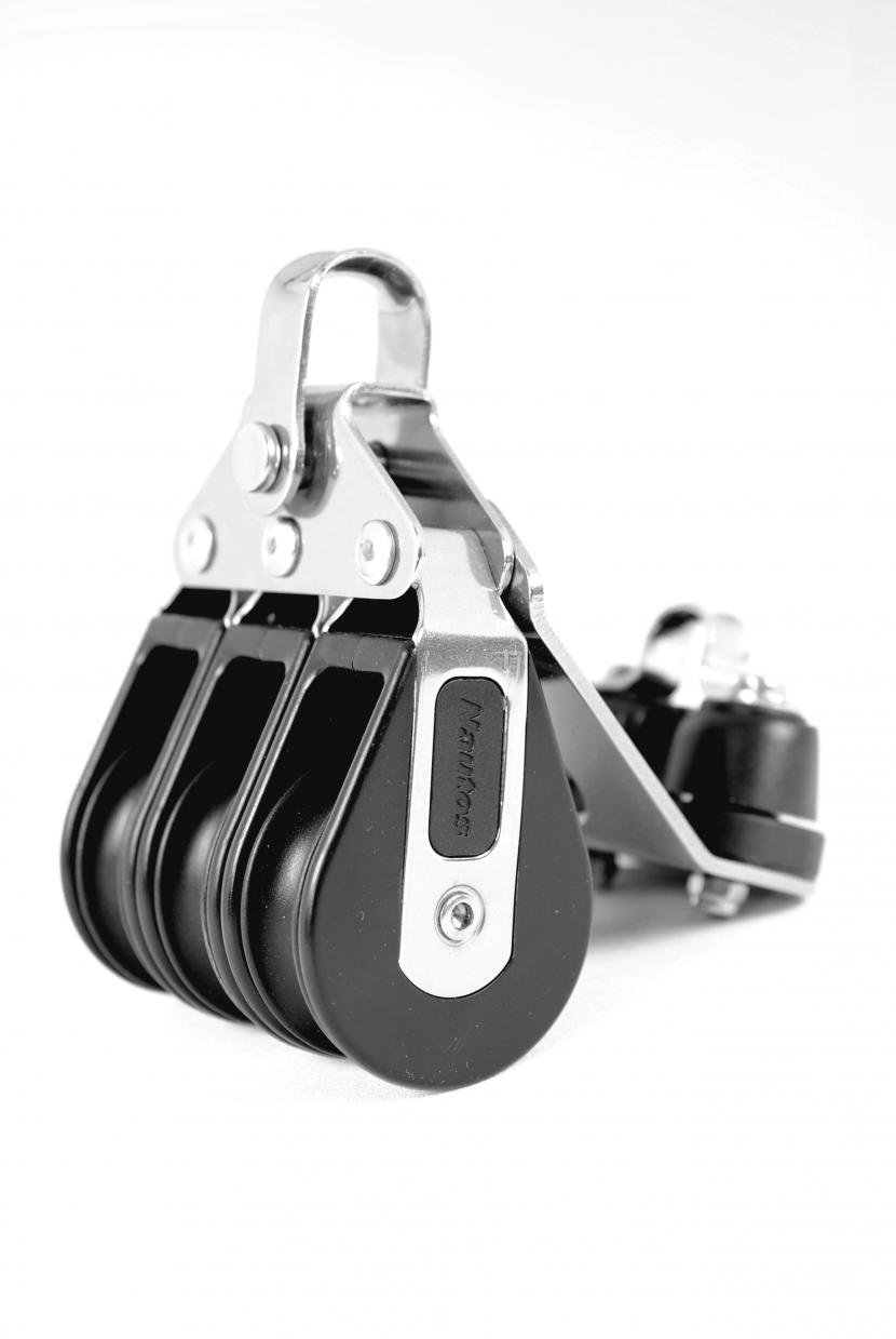 Nautos #92336-Classic line 39 MM -Triple Fixed with CAM - 39 mm sheave-Long Lasting Characteristics.Sailboat Block