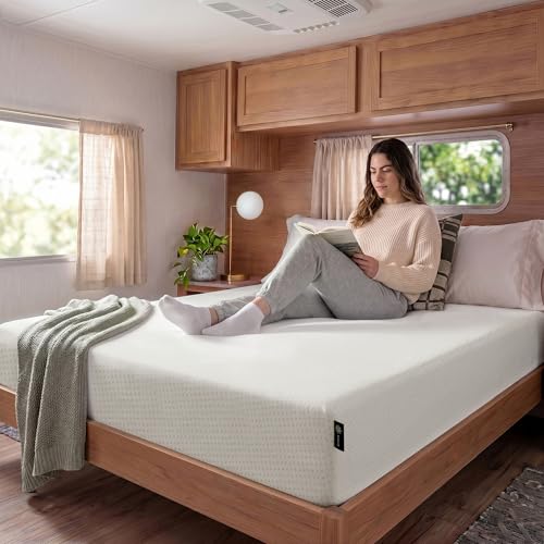 Image of Zinus 8 Inch Short Queen Green Tea Memory Foam Mattress, Medium Firm Feel | Pressure-Relieving Comfort & Full-Body Support, Naturally Fresh, CertiPUR-US & OEKO-TEX Certified Safe Materials