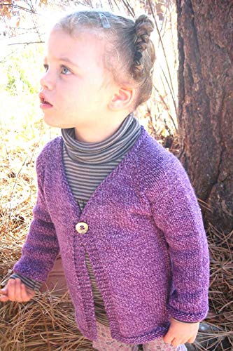Girl's One Button Cardigan 296 Knitting Pure & Simple