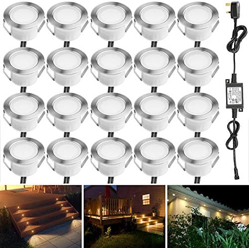 RGB Led Decking Lights Waterproof IP67 Ø45MM + WiFi Controller - Lighting for Terrace/Patio/Path/Wall/Garden/Decoration, 10 Packs