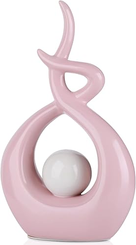 suruim Decoración para el hogar, arte abstracto moderno, estatua de cerámica, decoración de mesa de comedor, centro de oficina, sala de estar,