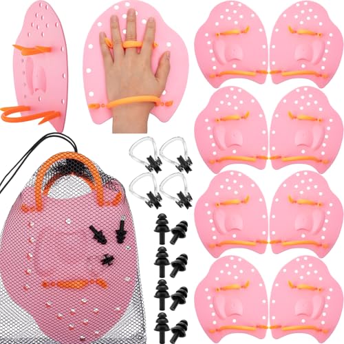 Set de 4 paletas de mano para natación con clip nasal y tapones miniatura 1