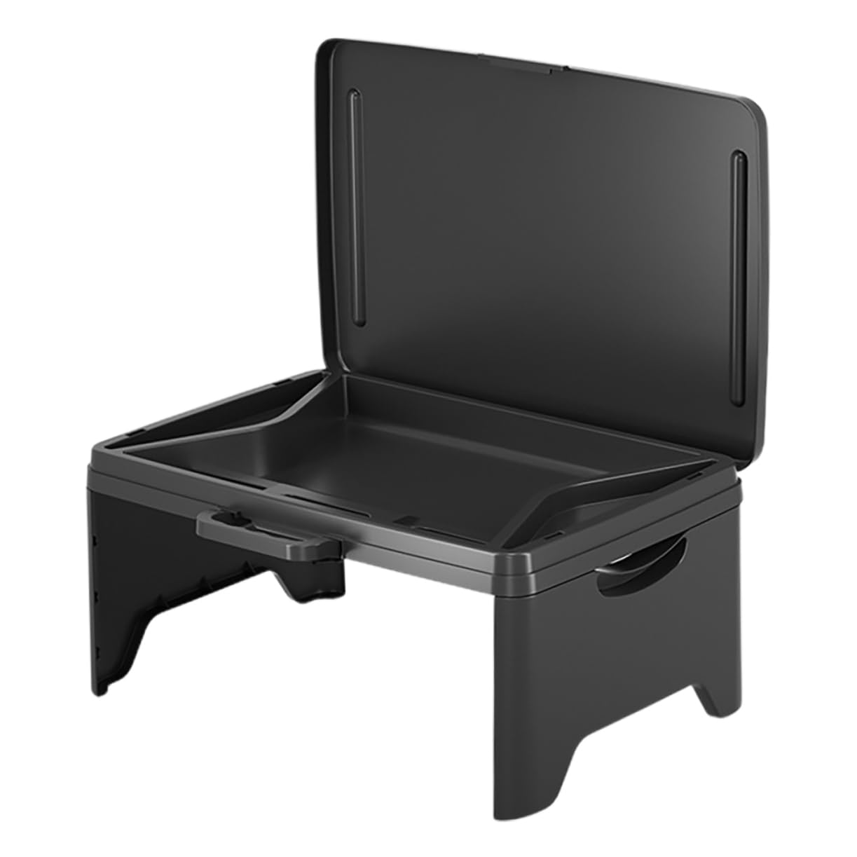 DIYEAH Portable Black Folding Lap Desk Breakfast Table Storage for Boy Girl Adults for Drawing Writing and Eating Bed Versatile Elegant Design