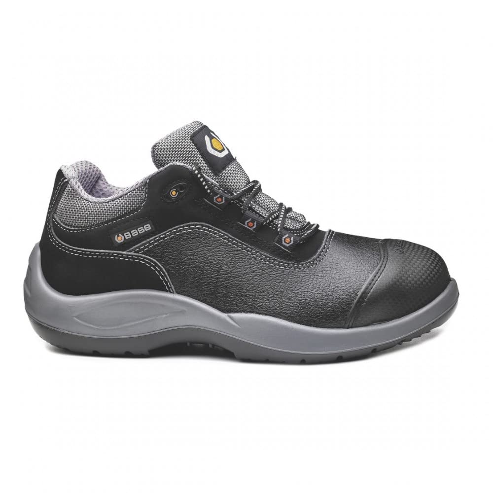 Base Protection, Mozart Safety Shoes for Men and Women, Black, Size 9