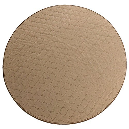 EZwhelpMachine Washable, Reusable Pee Pad/Quilted, Fast Absorbing Dog Whelping Pad/Waterproof Puppy Training Pad/Housebreaking Absorption Pads - 36" (Round, Circular Shape)