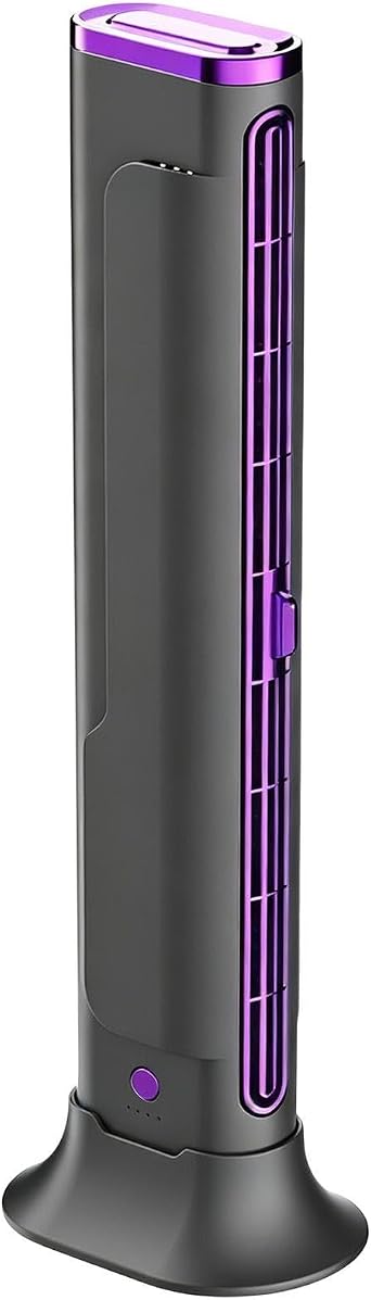 Tower Fan For Bedroom - 20dB 28ft/s High Velocity Ultra Quiet Standing Fan - 8 Speeds 4 Modes 12H Timer 90 Bladeless Oscillating Standing Fans - For Room Sleep, Home, Office Indoor