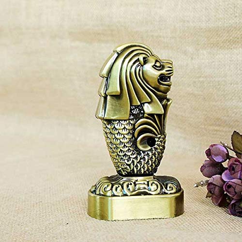 Amazon.co.jp: マーライオン インテリア 置物 鉄 ライオン 魚