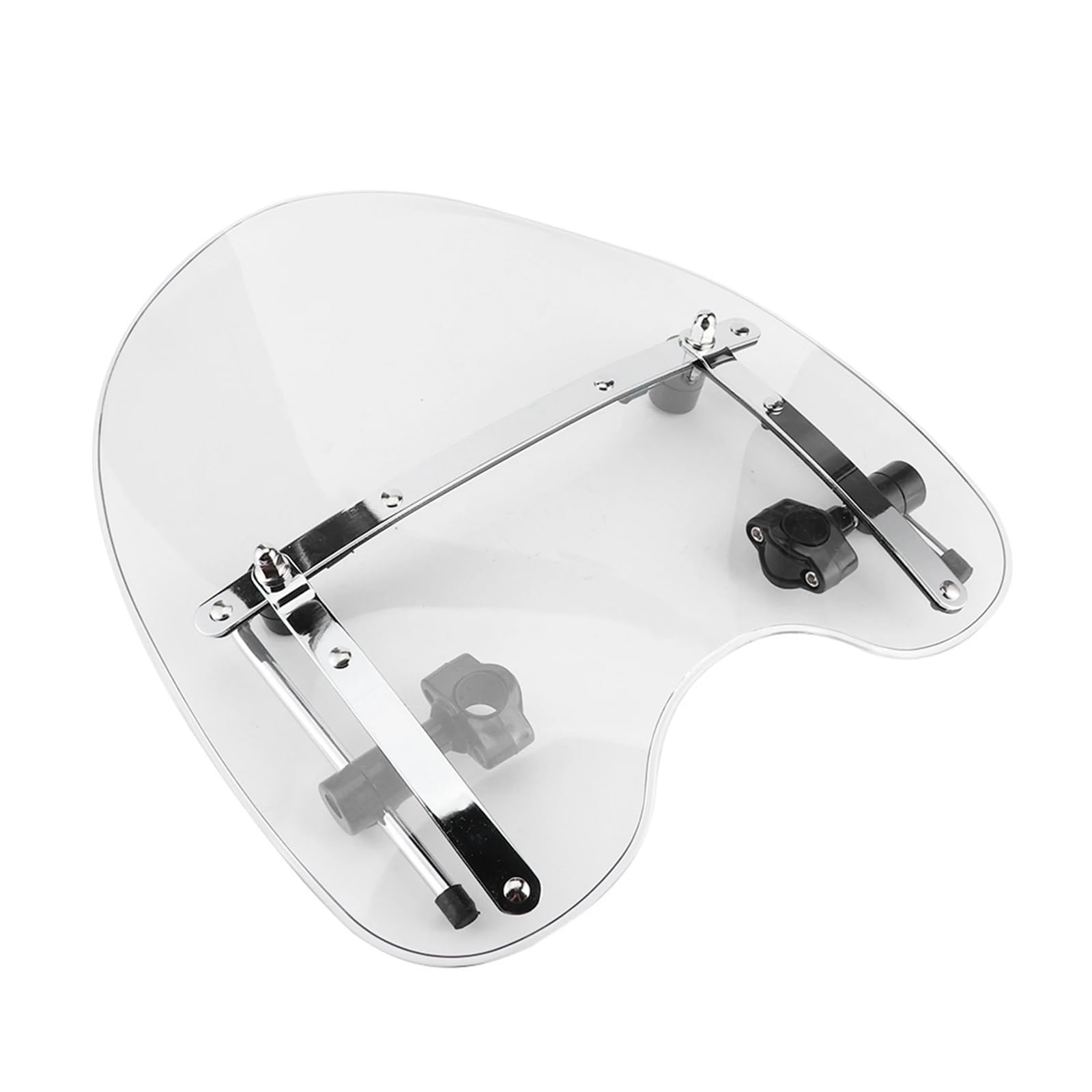 Przednia szyba motocyklowa Uniwersalna Szyba Motocyklowa 22‑25 Mm, Mocowanie Na Kierownicę, Akcesoria Motocyklowe Osłona przeciwsłoneczna(GRAY)