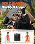 MEREZA Flannel Double Sleeping Bag for Adults Cold Weather, XL Queen Size Sleeping Bag for All Season 2 Person Big and Tall Sleeping Bags for Camping 0 Degree with Pillow