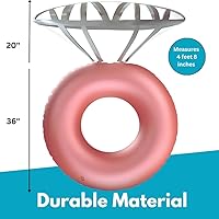 Vista 2 de Flotador inflable de diamante para piscina para despedida de soltera, accesorios de bachlorette de playa, decoración para novia, fiesta