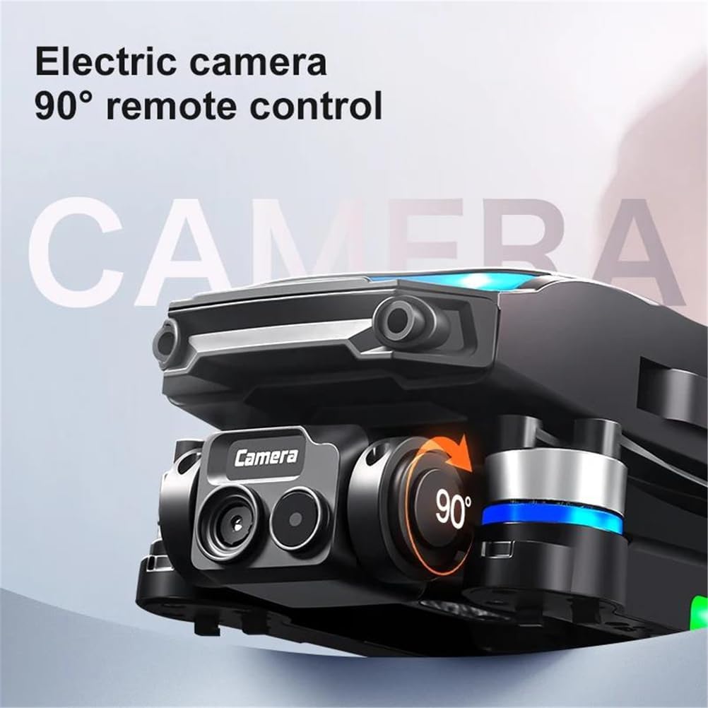 Close-up of the drone's camera with a 90-degree rotation indicator.