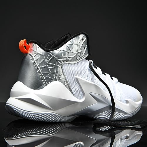 ESXGED Womens Lightweight Basketball Shoes Mens School Training Running Non-Slip Casual Shoes Comfy Sneakers4