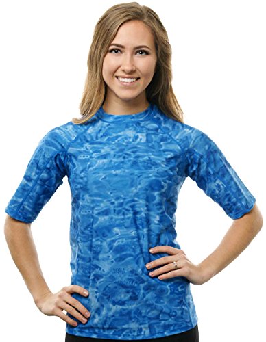 Rash Guard for Women Swim Shirt Short Sleeve Rashguard UV Protection