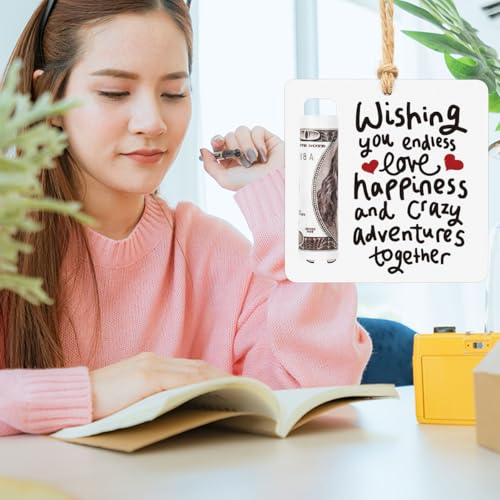 Wedding Money Holder Wedding Gifts for Couples Newlyweds Funny Newly Wed Gifts for The Husband Wife Engagement Money Holder for Cash Decoration3