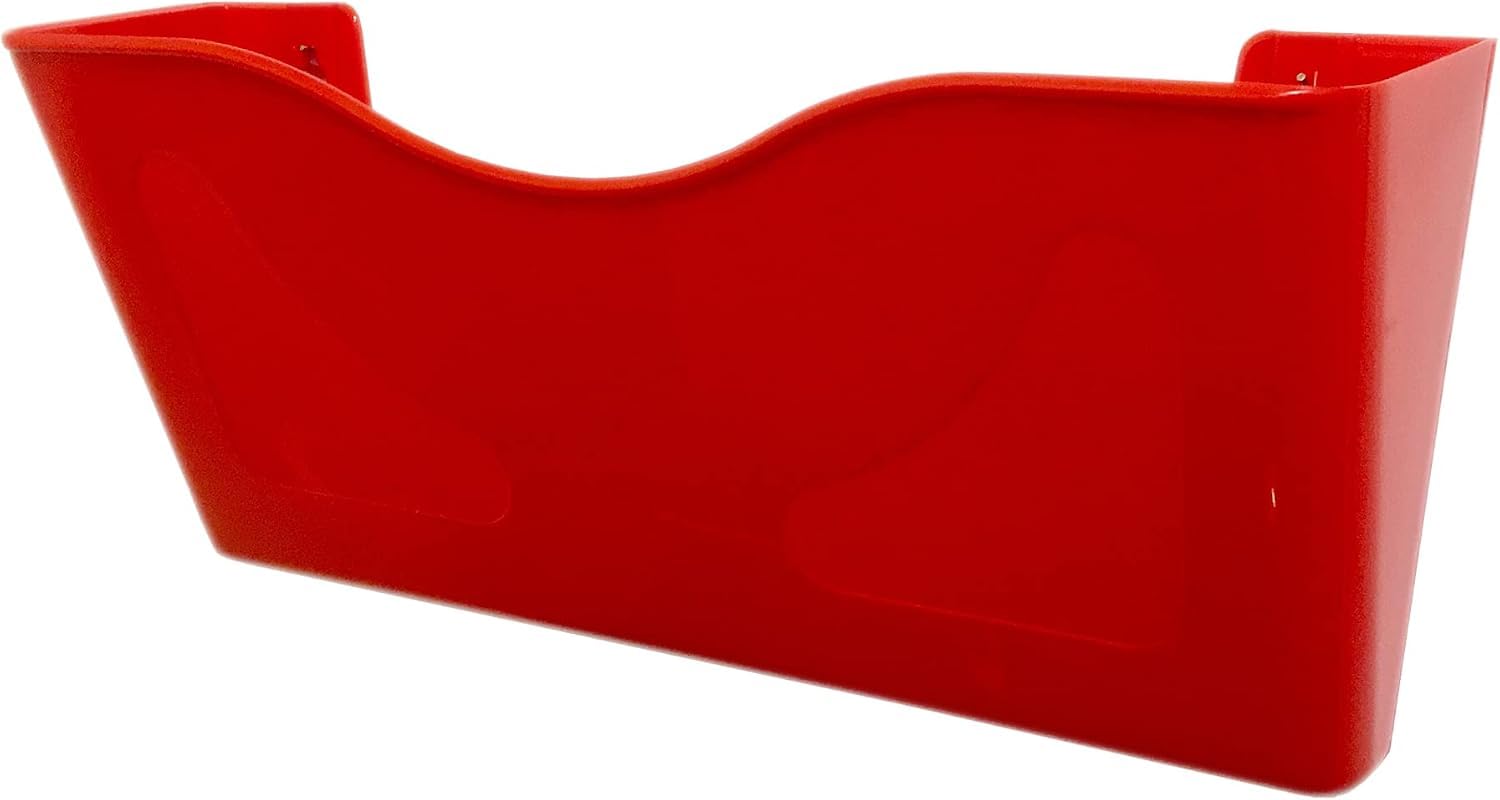 Deflecto Red A4 Landscape Wall Mounted Document Holder - Sign, Leaflet, Poster & Menu Display Stand