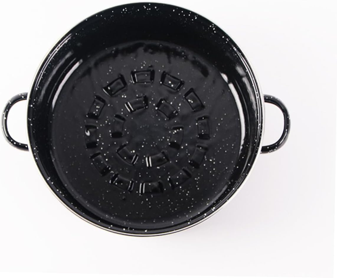 Cabilock Enameled Roasting Pan Lid Baking Pan Lid Enamelware Cookware Roasted Sweet Potato Pot