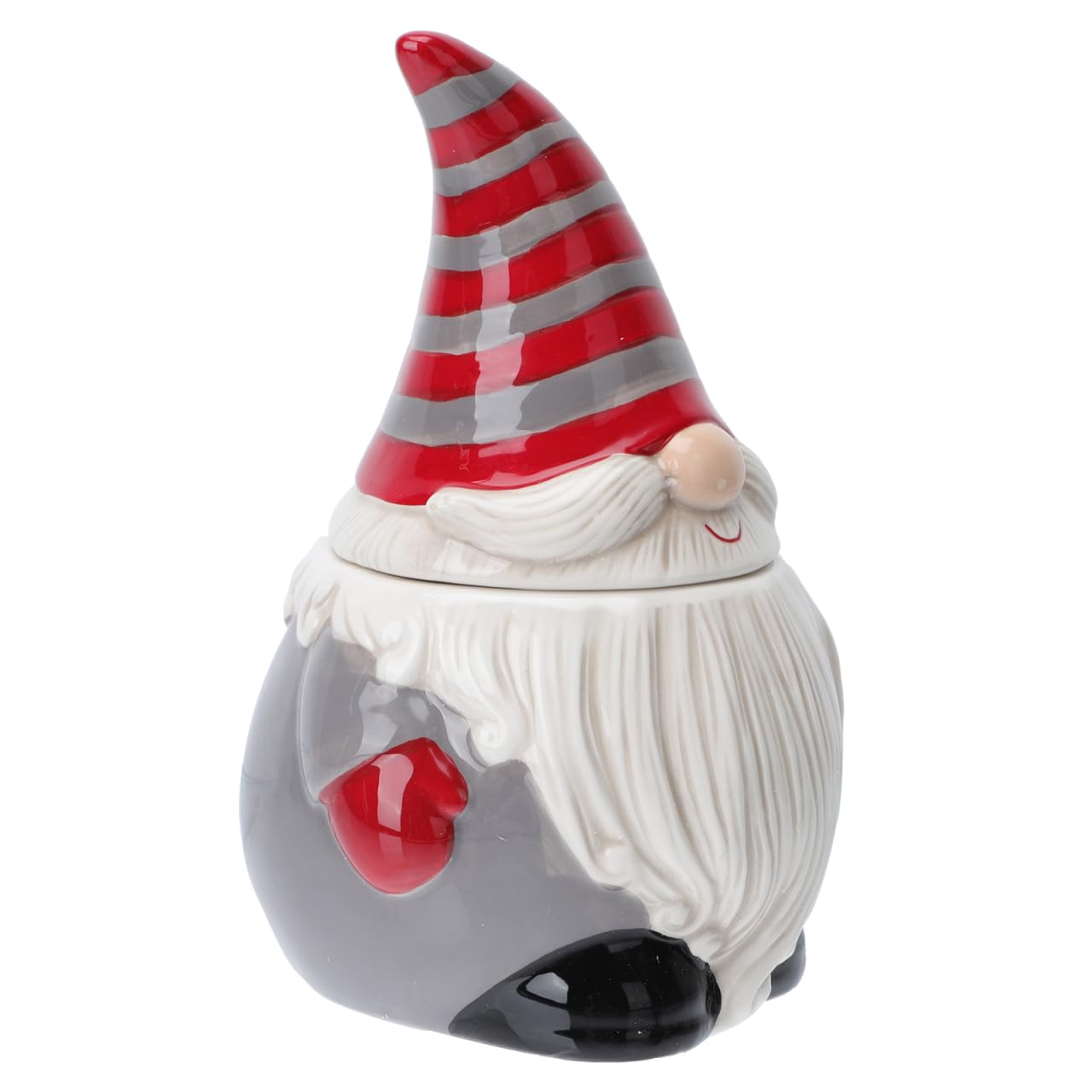 Angoily Pot À Biscuits De NoëL En CéRamique Avec Couvercle Gnome BoîTe À Bonbons Conteneur De Stockage Cadeaux De NoëL DéCoration Maison Pot De Stockage PèRe RéSistant À L'Humidité Pour Biscuits