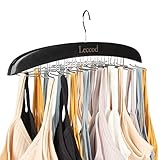 Leccod Upgrade Tank Top Hanger, Bra Hangers Space Saving Wooden 360° Rotating Non-Slip 24 Foldable M