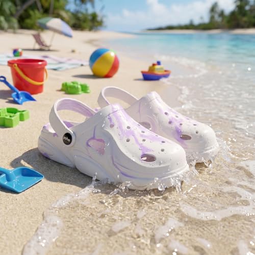 Image of YOHO Splash Multi Color Clogs for Kids, Boys & Girls | Waterproof Monsoon Footwear & Rainy Sandals | Adjustable Strap