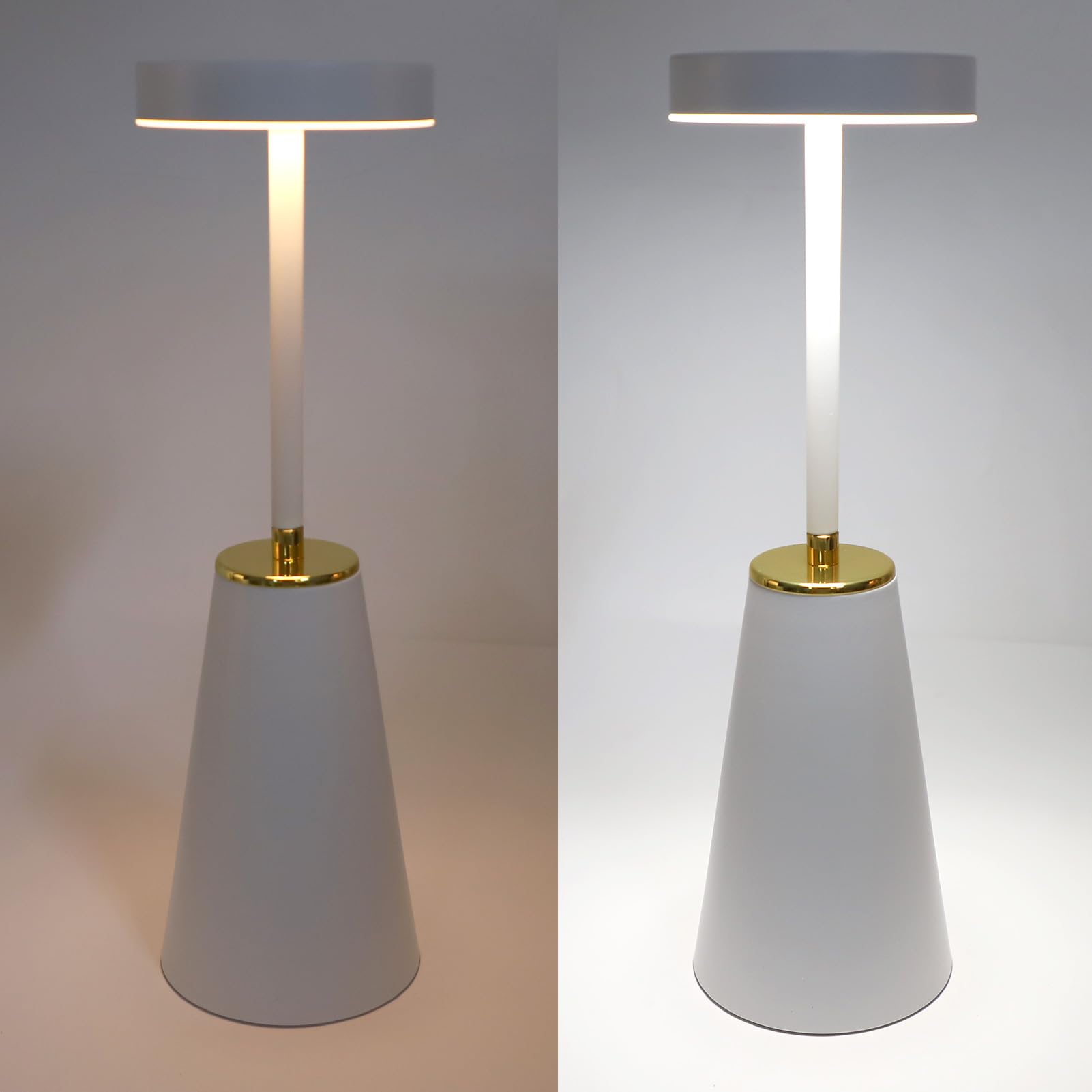 Lampada da Tavolo a Batteria con luminosità Regolabile, Luce Wireless per