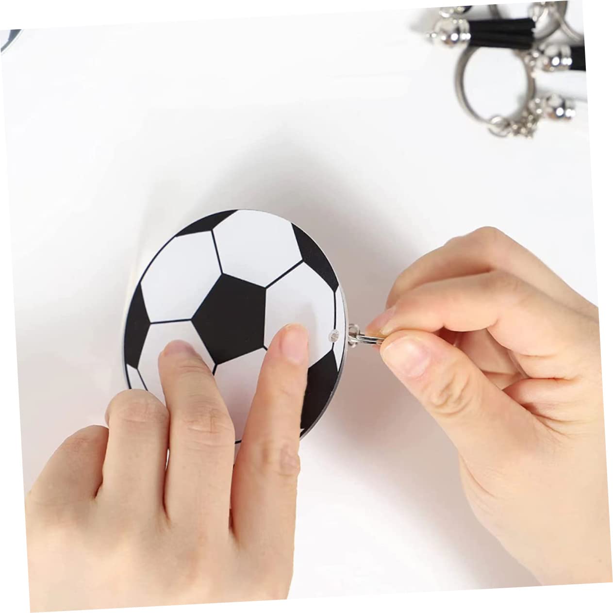 WOONEKY 20juegos Llaveros De Fútbol Adornos De Accesorios De De Fútbol Para Cumpleaños y Decoración De Fiesta