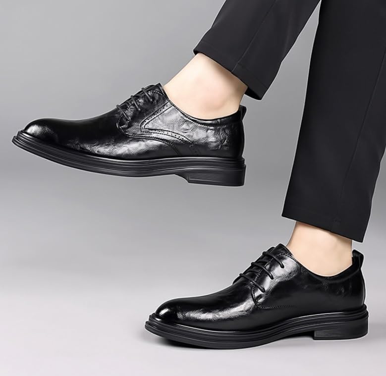 Sneaker Dress Shoes for Men Lace-up Comfortable Soft Mens Oxford Patent Leather Formal Business Oxford Dress Shoes2