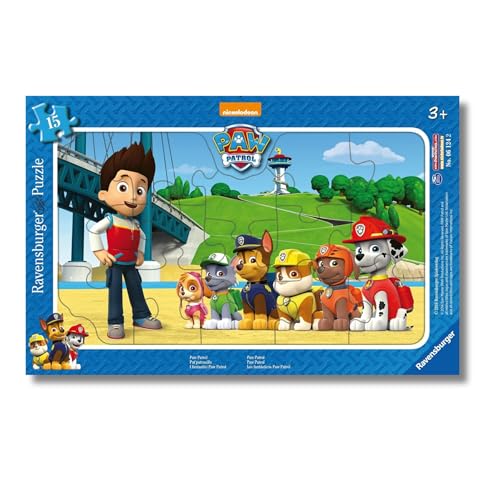 Ravensburger - Fantastici Paw Patrol, Puzzle 3+ Anni, 15 Pezzi Con Cornice