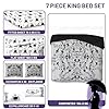 Jay Franco Wednesday Addams King Size Comforter Set - 7 Piece Bedding Includes Sheet Set & Pillow Covers - Black & White Gothic Super Soft Cozy Bedding #3