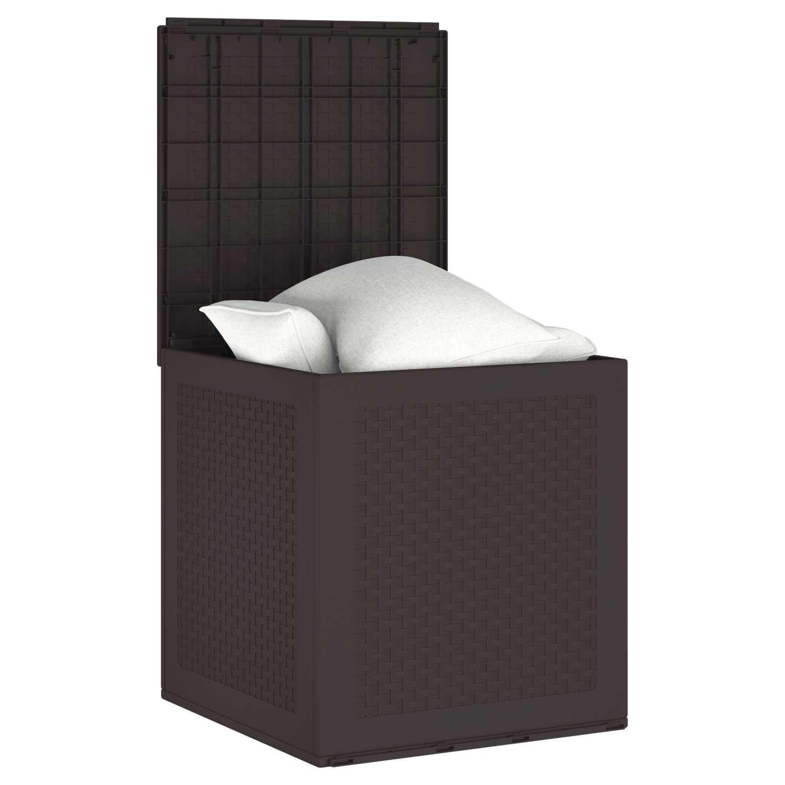 Aufbewahrungsbox Braun 55x53x57 cm Polypropylen Gartenbox Outdoor Lagerbox