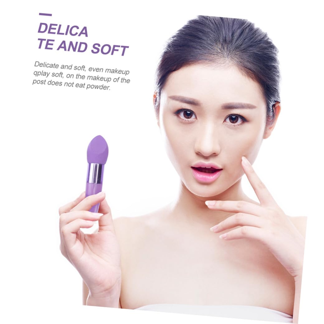 Esponjas De Maquillaje Flexibles y Pinceles De Esponja 6 Piezas Tamaño Portátil Para Productos De Belleza Uso Diario Profesional Kit Cosmético Rosa y Negro