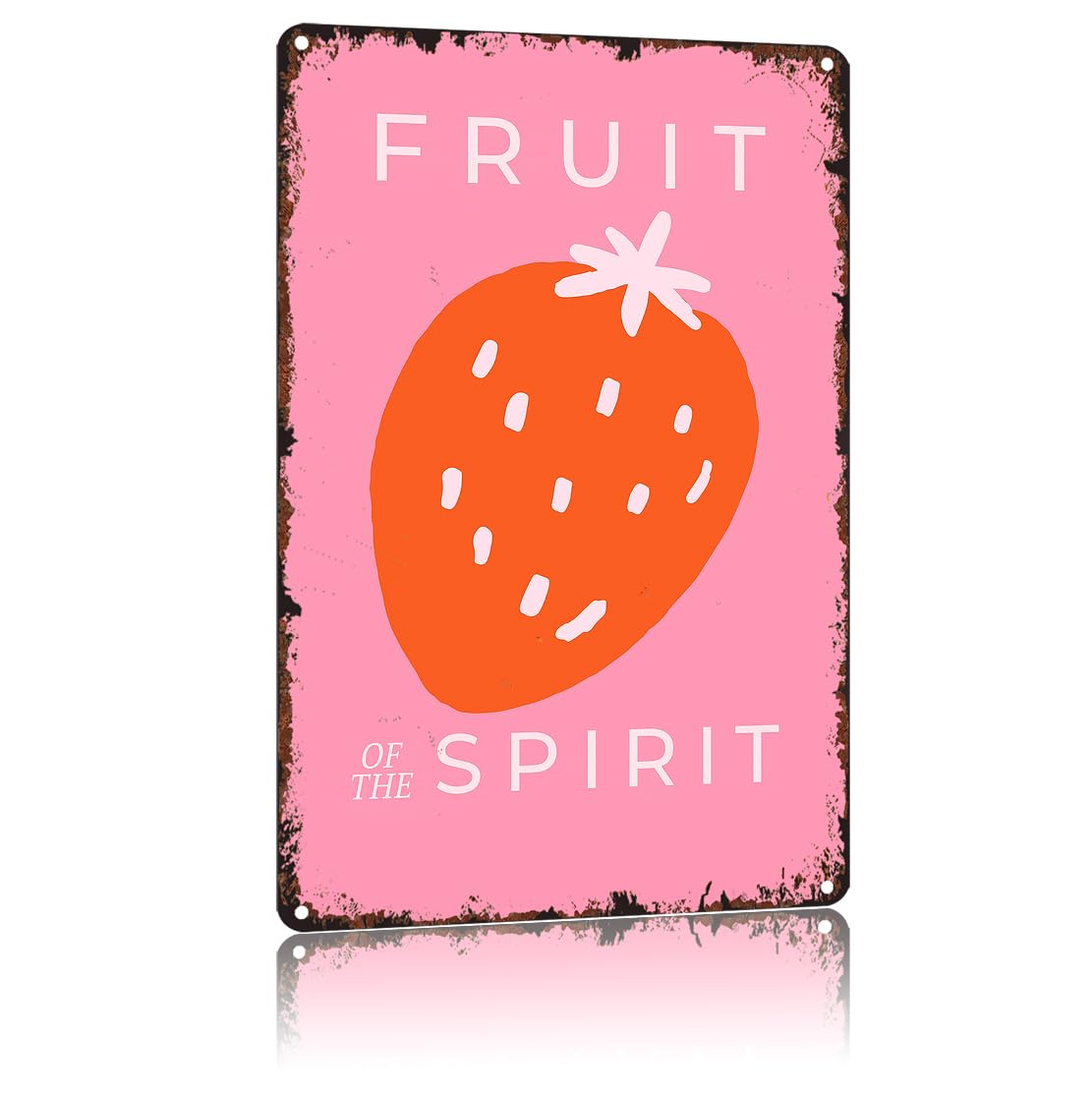 Strawberry Themed Funny Metal Sign, Vintage Plaque, Aluminum 12 x 8 Inch for Home & Man Cave