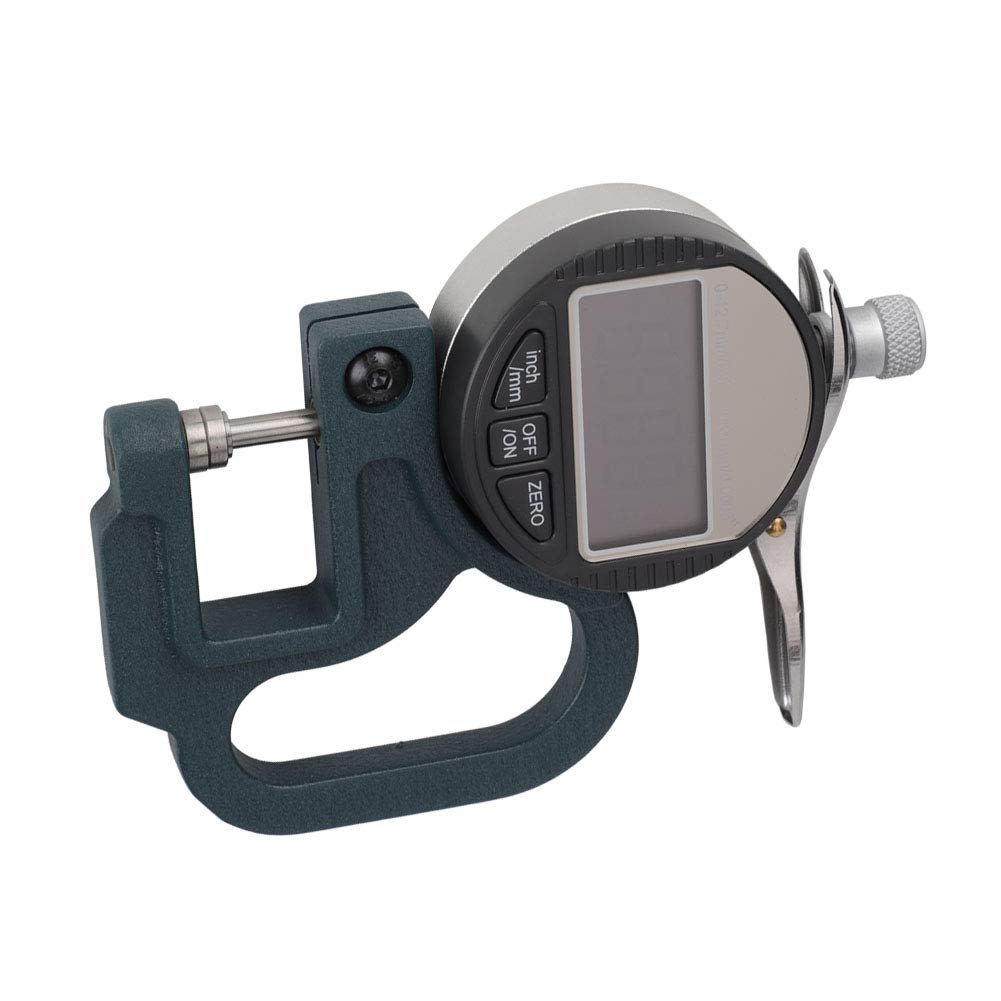Zunate Misuratore di spessore digitale, Tester per misuratore di spessore elettronico 0-12,7 mm, Micrometro digitale per spessore 0,01 mm per pelle, strumenti di misurazione e progettazione