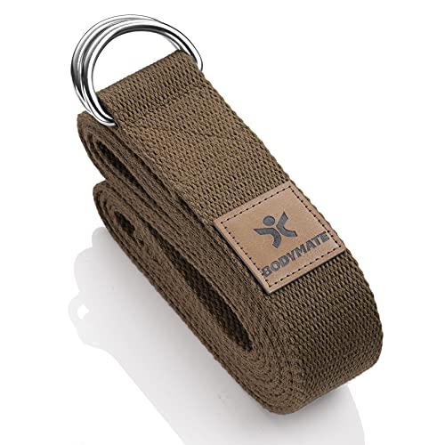 BODYMATE Yogagurt mit Verschluss aus Metall, Yoga-Band für...