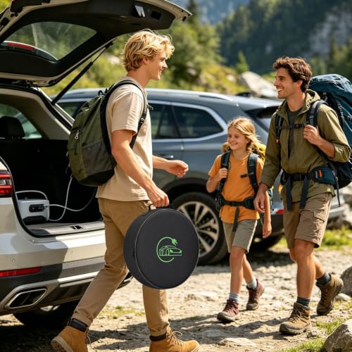 Almacenamiento para cargador EV texturizado para guardar cable de carga automóvil sin ensuciar 7
