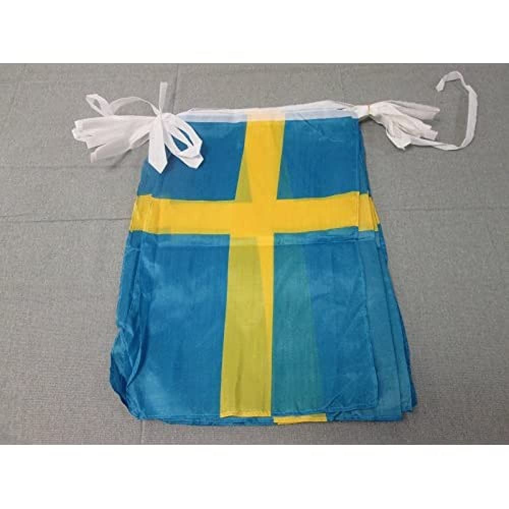 Drapeau national suédois en tissu de soie Symbole de la Suède | Photo