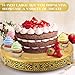 Wenqik 14 Inch Gold Cake Stand Metal Round Cake Stands Set Dessert Display Cupcake Stands Plates for Wedding Brithday Party Celebration