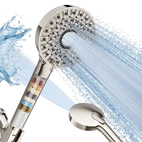 Image of Magichome Shower Head with Handheld, High Pressure 10-Spd Detachable Chrome Showerhead with Stainless Hose