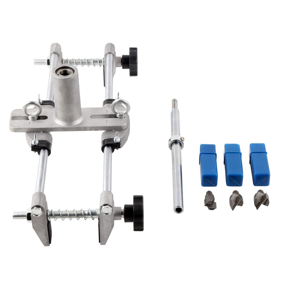Kit de plantilla de cerradura de puerta JIG1 18mm 22mm 25mm Juego de mantenimiento de plantilla de ajuste de cerradura Juego de abertura de sierra de agujero Plantilla de mortaja para carpintería