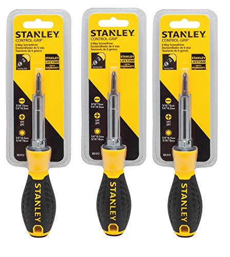 Stanley Screwdriver 6 in 1, Pack of 3