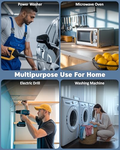 Image of FEDUS 16amp 3000 Watts Heavy Duty High Load Capacity Electric Power Extension Switch Board Cord with MCB Switches, 25 Meter Cable for Microwave Oven,EV Charger Charging,Iron Press,Induction Stove,AC