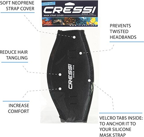 Strap de Neoprene para Máscara de Mergulho Cressi - Preto