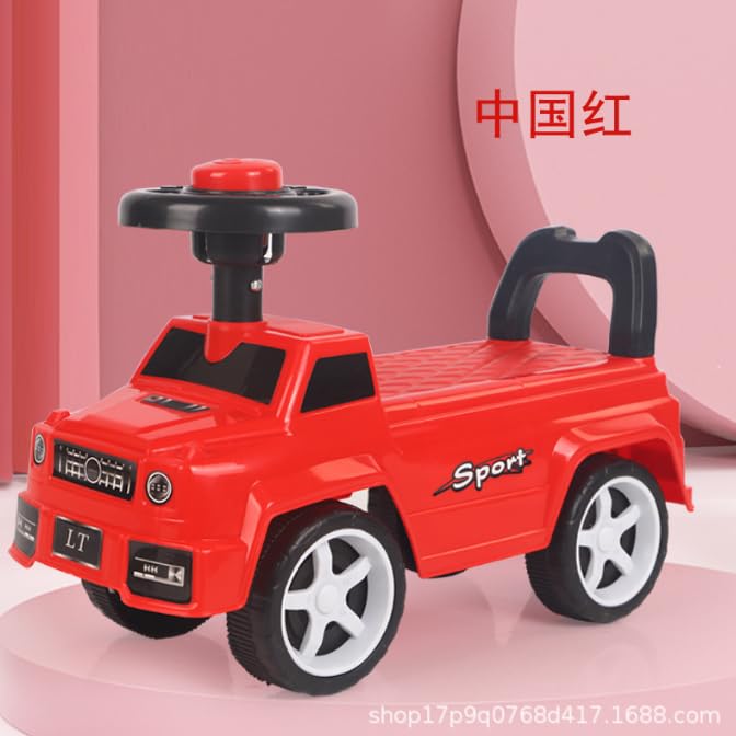 Homewell Kinder Rutschauto mit Hupe, Kinderquad ab 1 Jahr, Kinderauto für Jungen und Mädchen, 48 * 22 * 34 cm, Schwarz/Weiß/Grau/Rot (Rot) – Bild 4